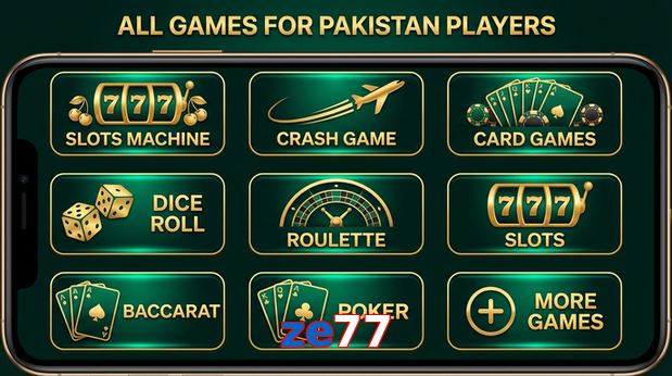 Main screen of Ze77 games page for PK players